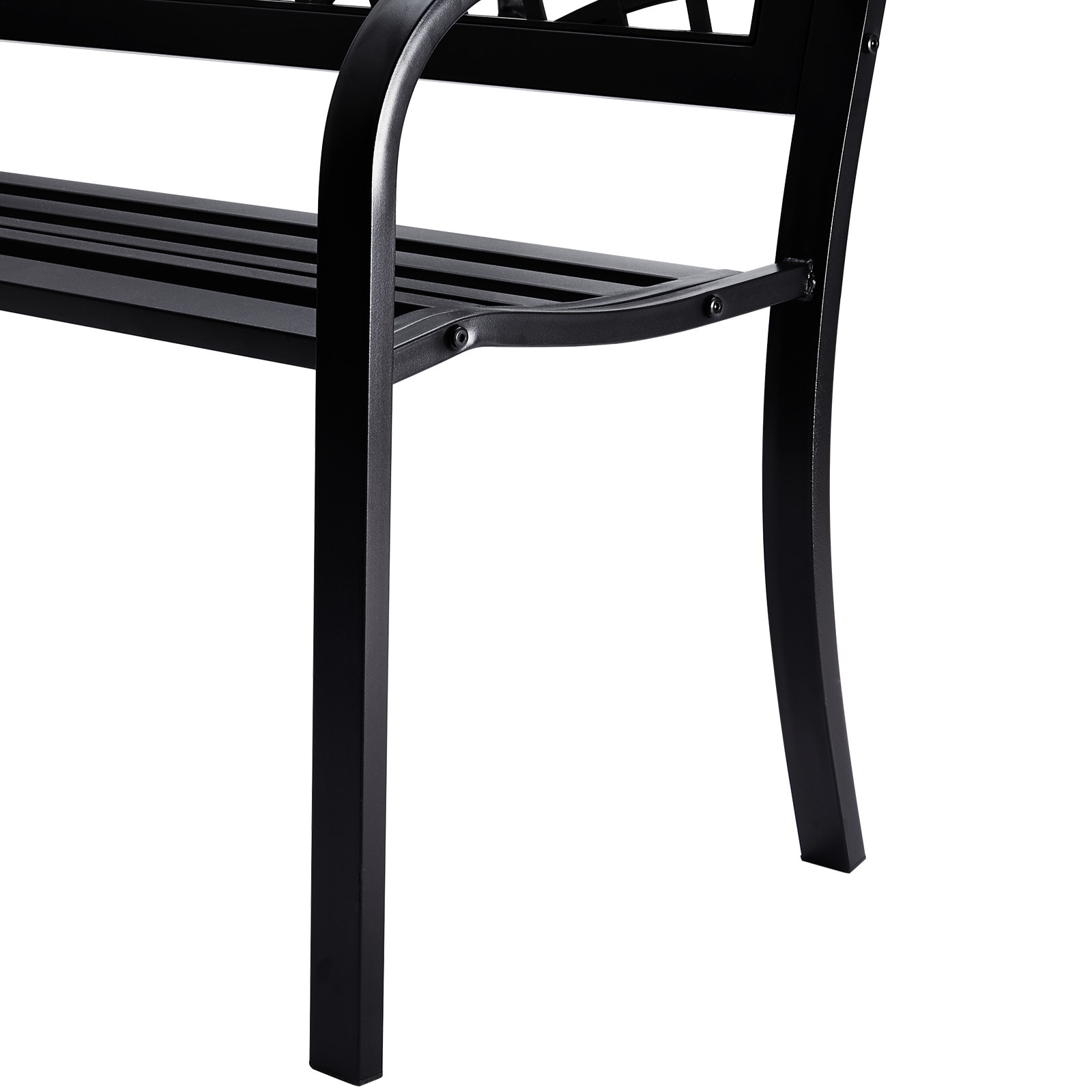 Outdoor Garden Bench With Backrest And Armrests For Patio Yard_voghion.com
